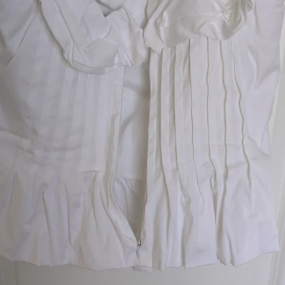 WHBM White Ruffled Corset Blouse - Picture 9 of 10